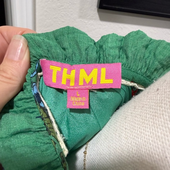 Anthropologie THML Green Floral Tamara Midi Dress - Picture 14 of 16